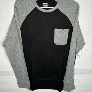 2xist Men's Long Sleeve Black and Gray Tee